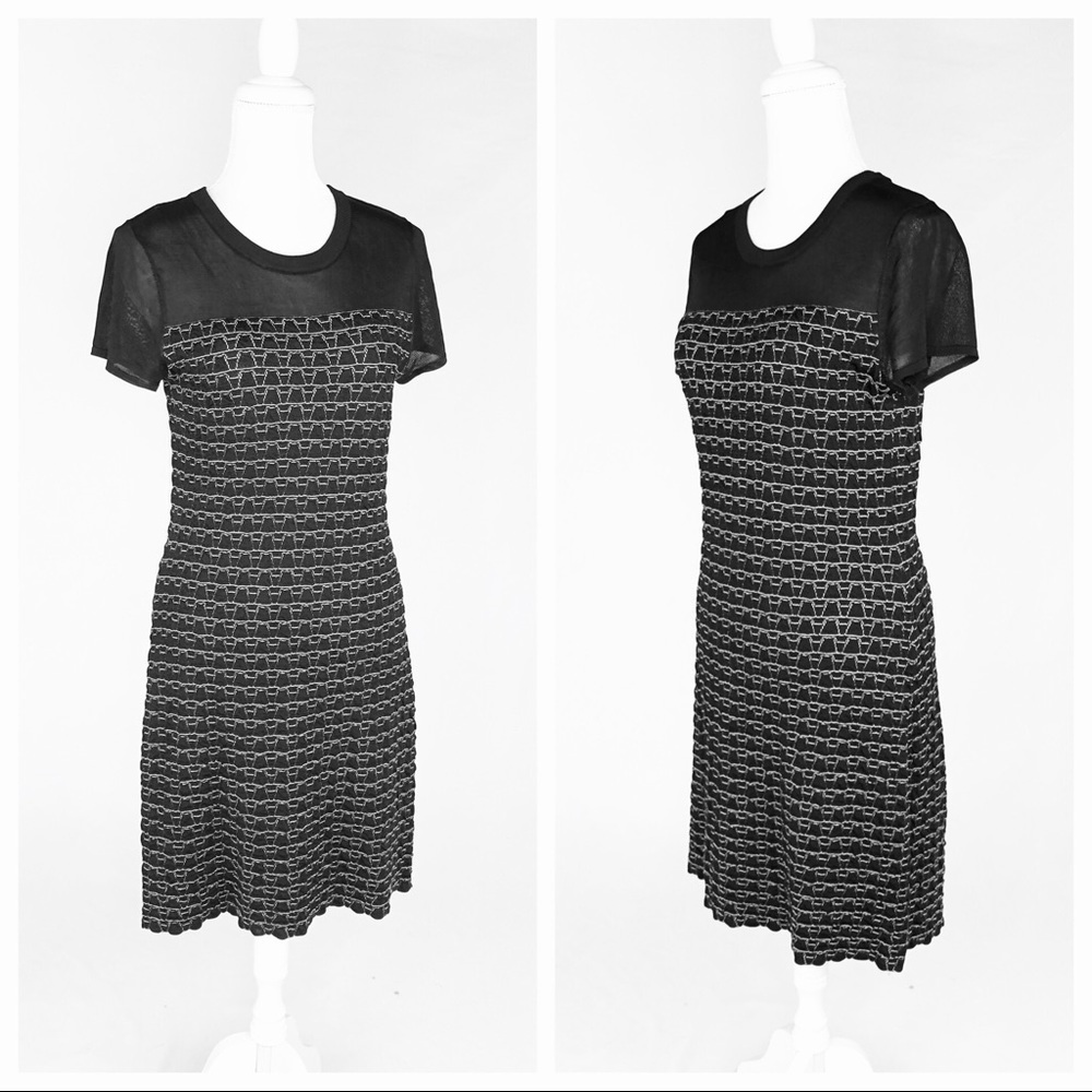 Gorgeous Rag & Bone Black and Gray Knit Dress